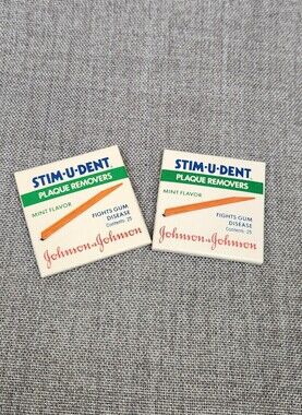 Vintage Johnson & Johnson Stim-U-Dent Plaque Removers.